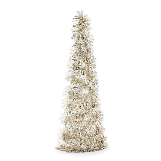 Vintage Tinsel Cone Tree-16"H