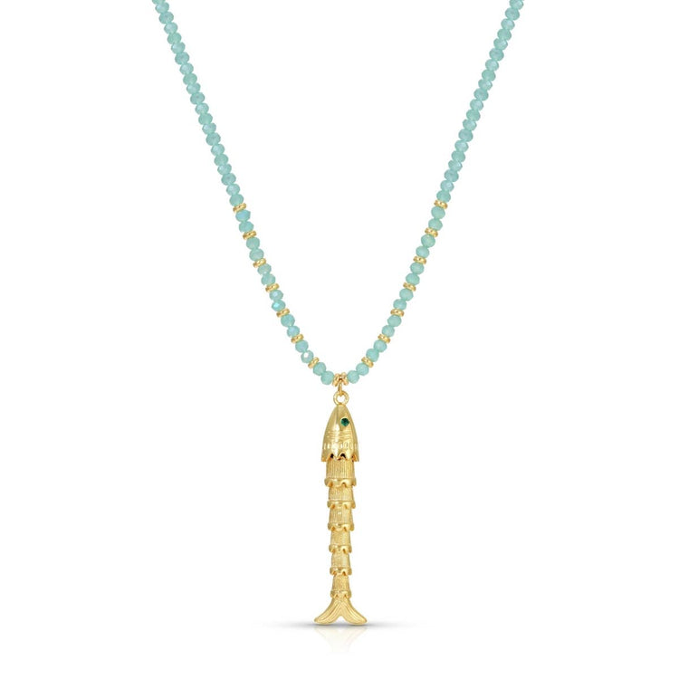 Rising Tide Fish Pendant Necklace