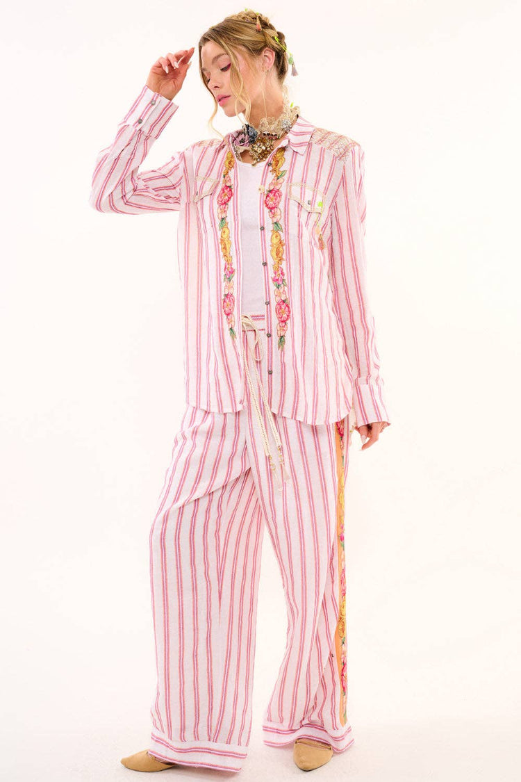Birth of Venus Pants | Striped Pants | Wide Leg Pants