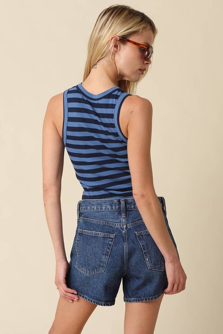 Mia Striped Ribbed Tank