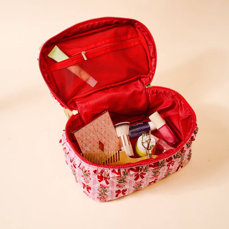 Glam & Go Quilted Cosmetic Bag-Oh So Merry