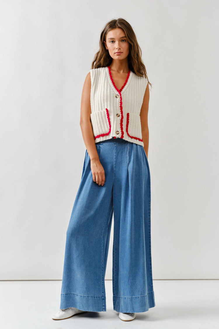 SMOCKING WAIST SUPER SOFT WIDE PANTS