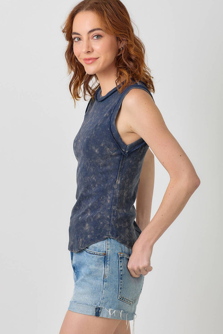 Exposed Seaming Ribbed Tank