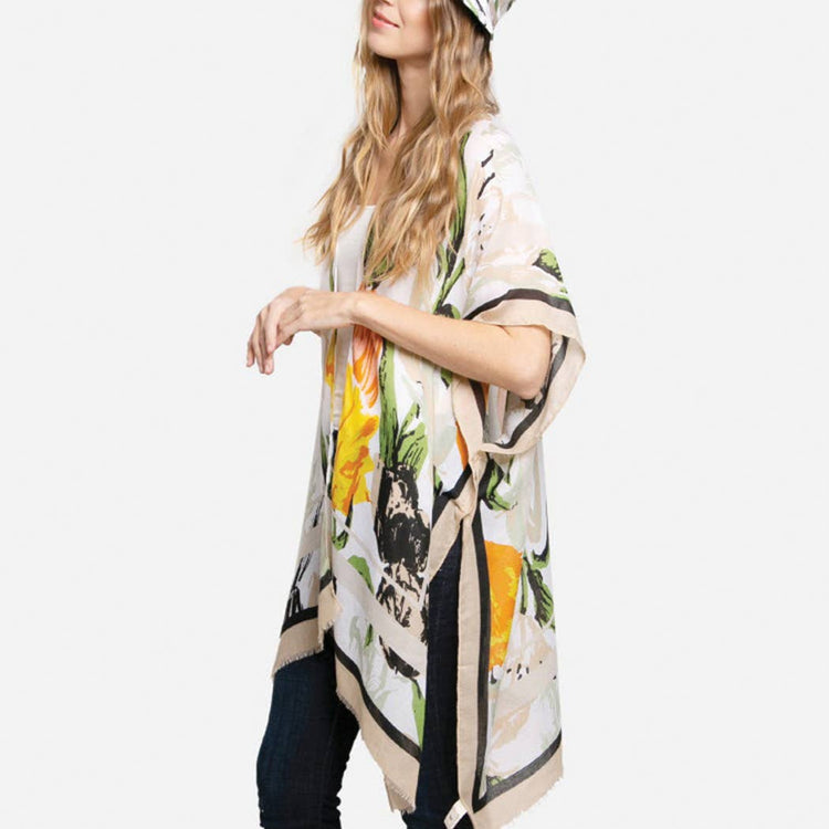 Floral Print Kimono