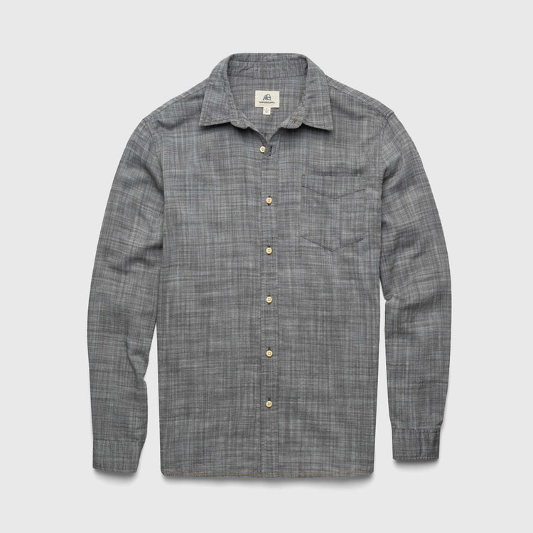 Brian Slub 2 tone Shirt - Black