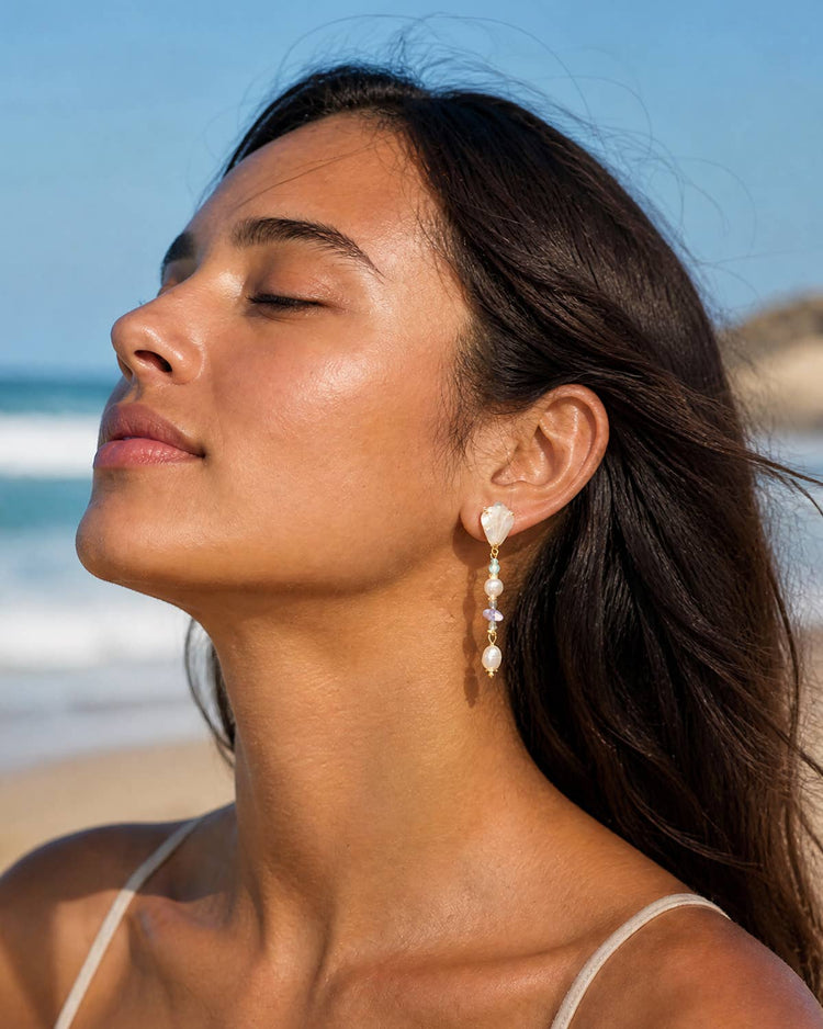 Beach Glass Drop Earrings