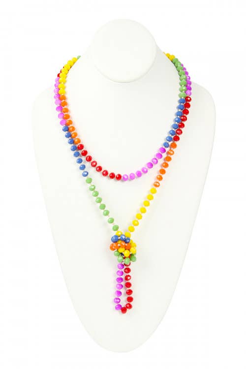 Rainbow Handknotted Necklace