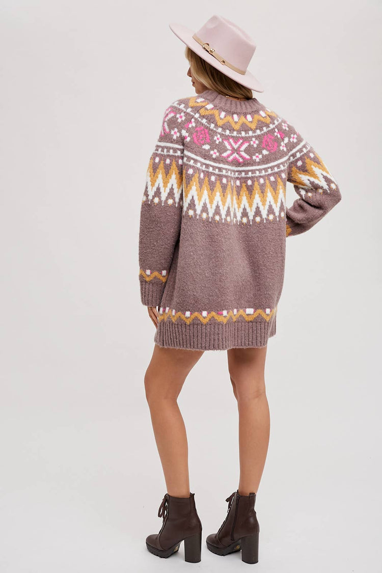 FAIR ISLE SWEATER DRESS