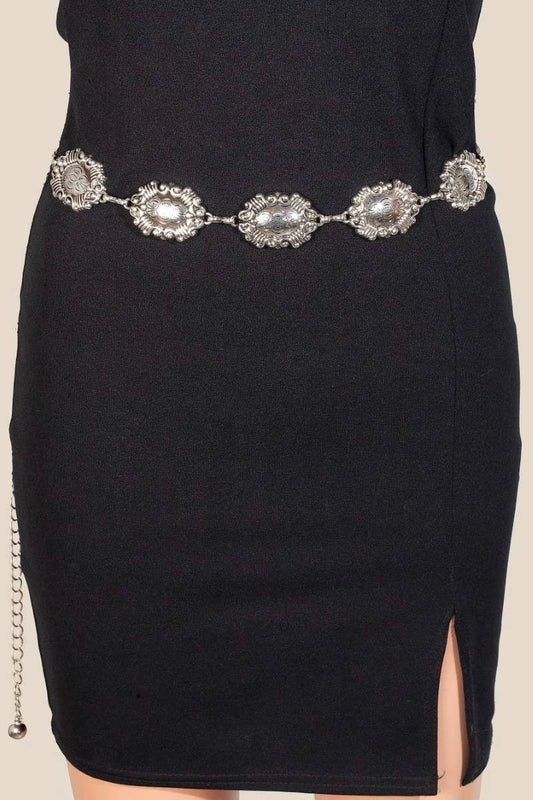 Metallic Intricate Disc Chain Belt