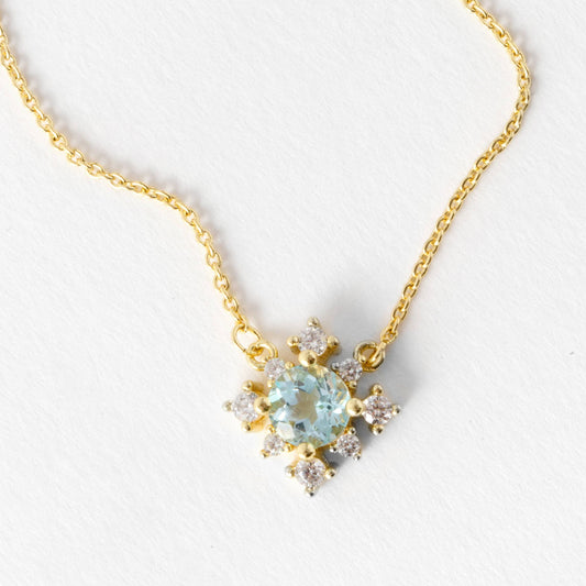 Elena Necklace | Blue Topaz