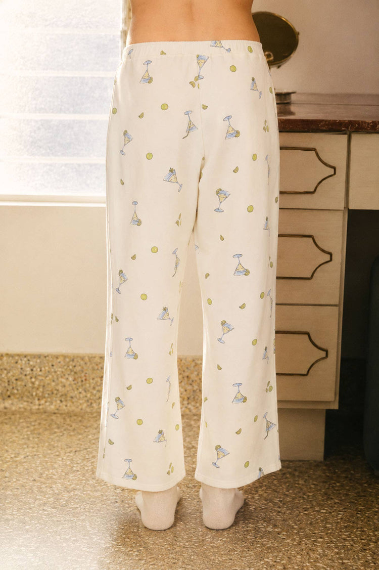 MARTINI MOTIF KNIT LOUNGE PANTS