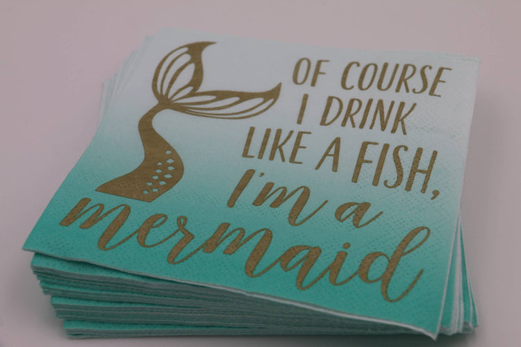 Funny Cocktail Napkins | I'm a Mermaid - 20ct