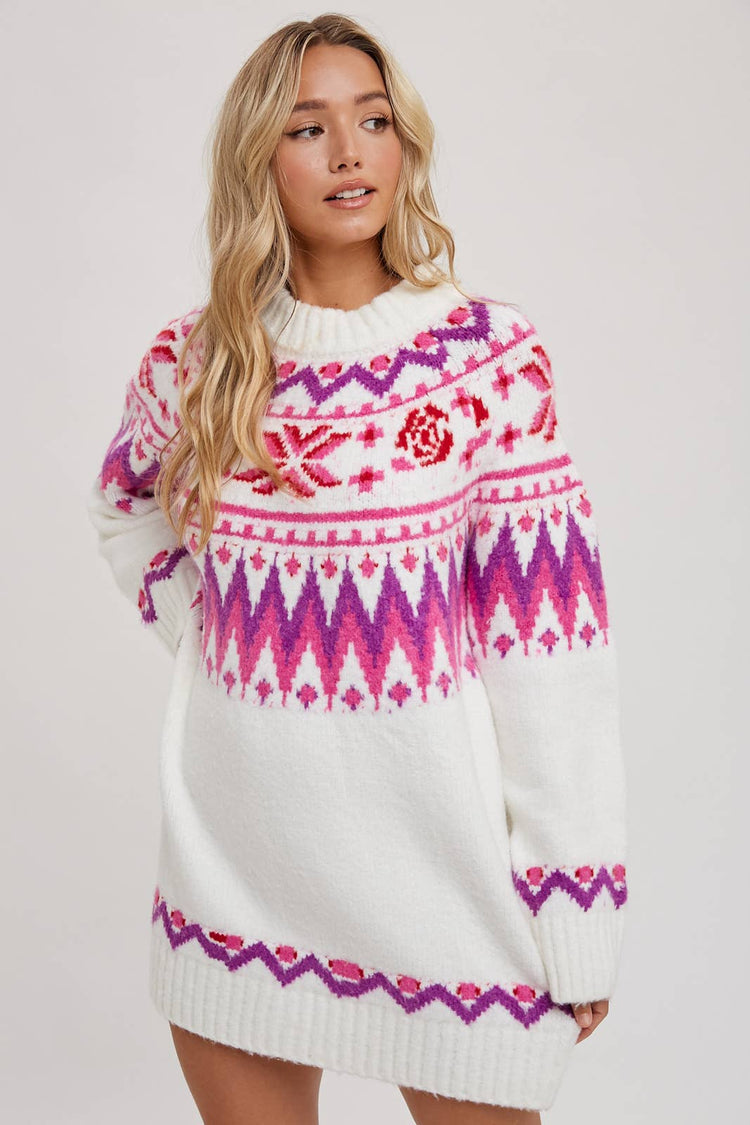 FAIR ISLE SWEATER DRESS