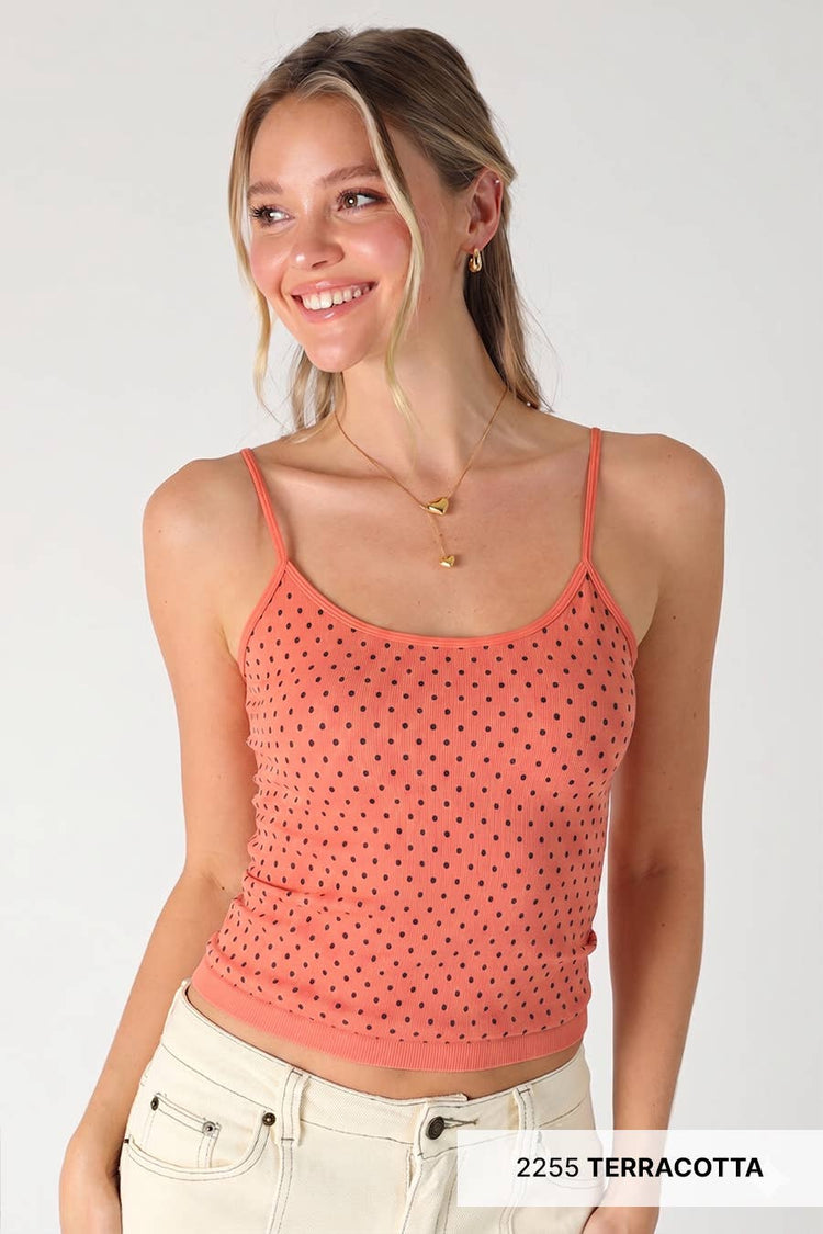 Black Polka Strap Cami