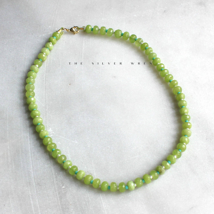 Islands Stone Candy Beaded Necklace, Trendy Colorful Beads