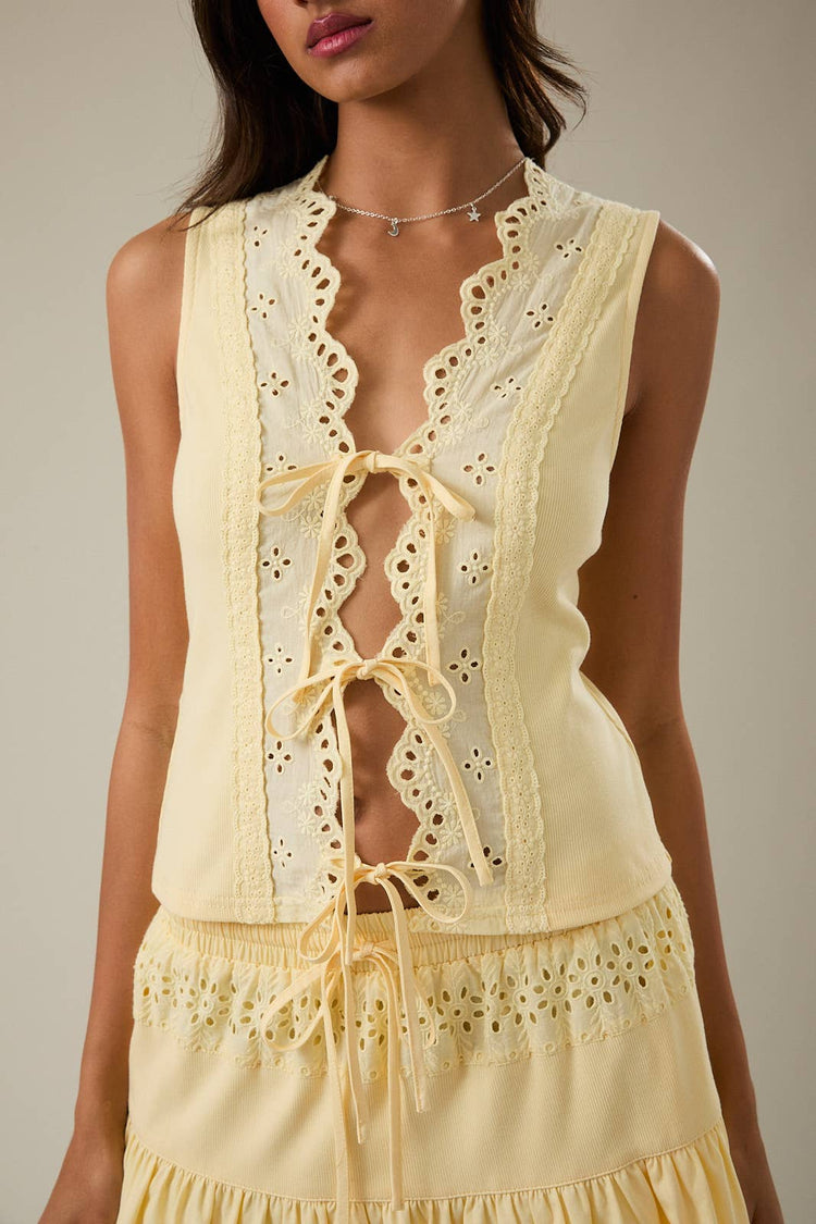 TIE FRONT VEST