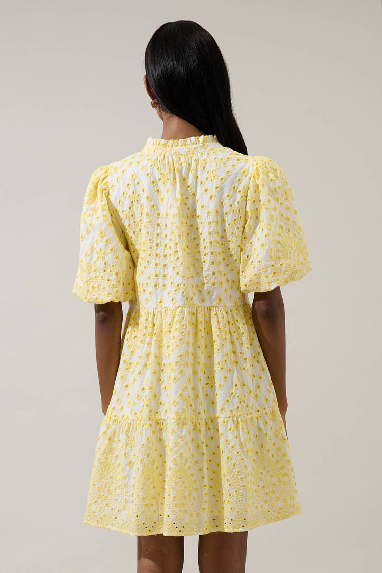 Shayla Eyelet Jacey Babydoll Mini Dress