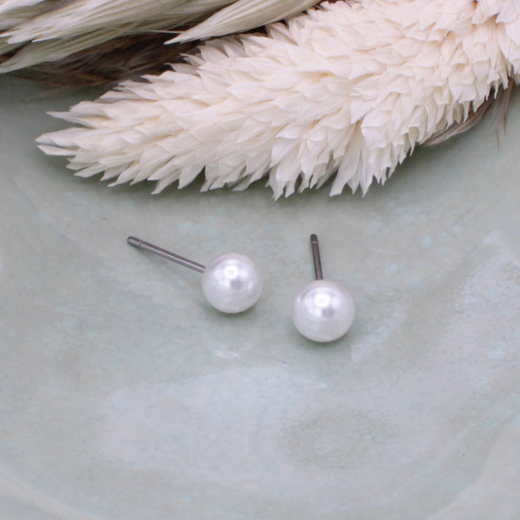 The Girl with a Pearl Post Earrings