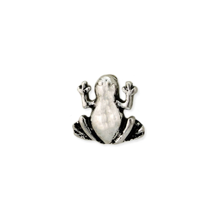 Literary Quotes Silver Frog Post Earrings