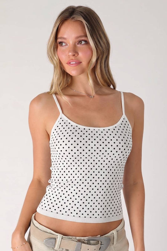 Black Polka Strap Cami