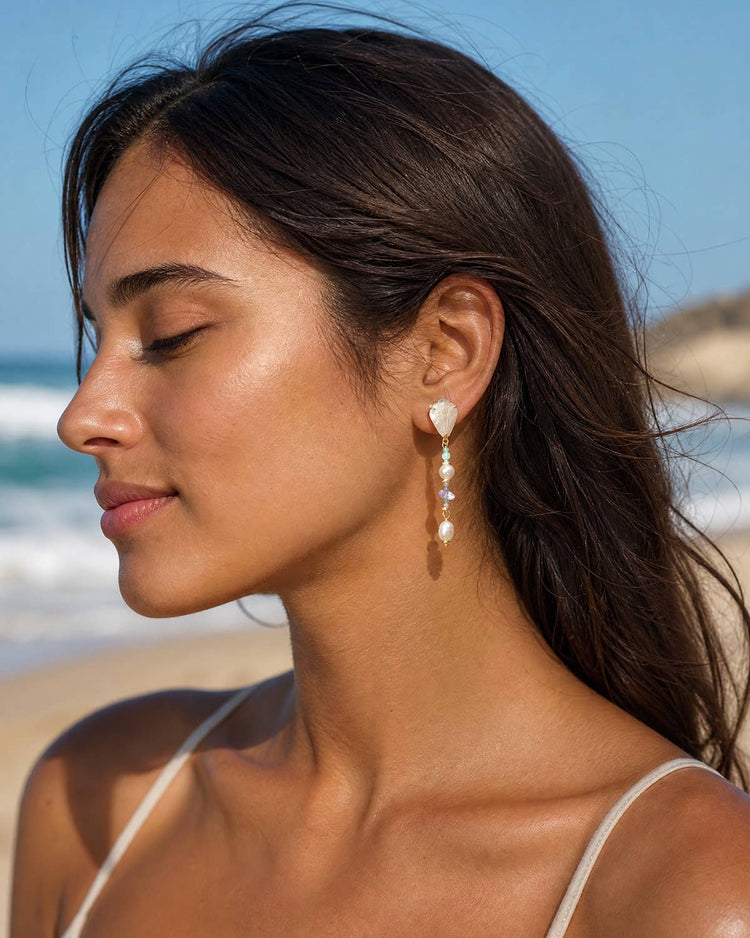 Beach Glass Drop Earrings
