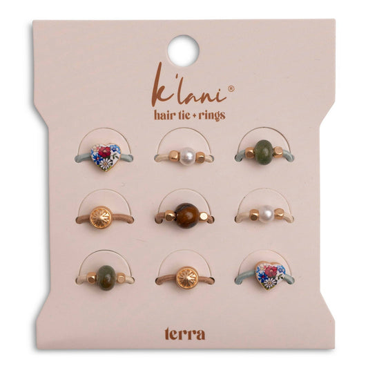 "Terra' Earth Tones Hair Tie Rings