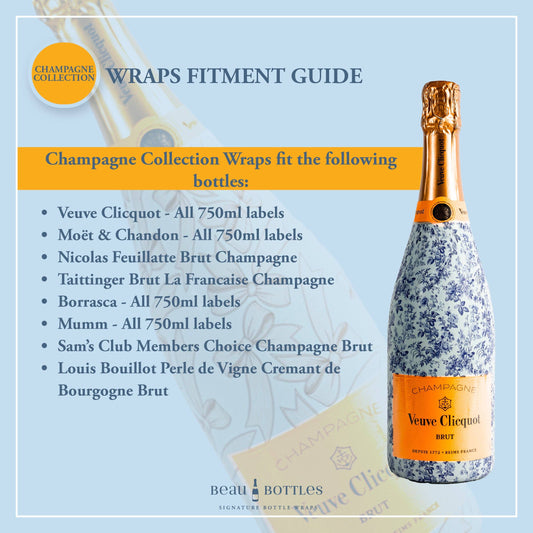 Beau Bottles Limited Edition Blue Ornaments - Champagne Collection