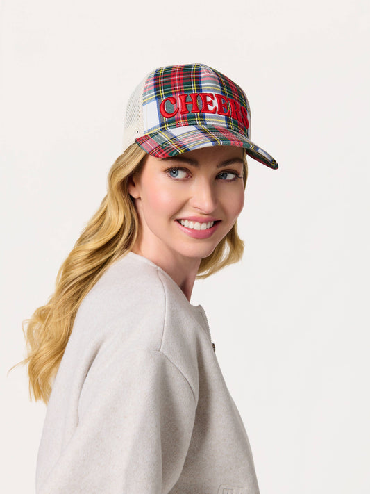 "CHEERS" TRUCKER HAT, RED