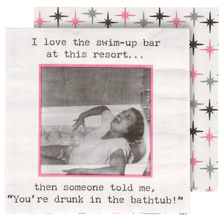 I Love The SwimUp Bar Beverage Napkin