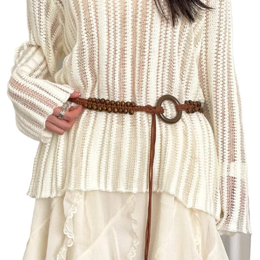 Beco - Simple Boho Beaded Braided Waist Belt