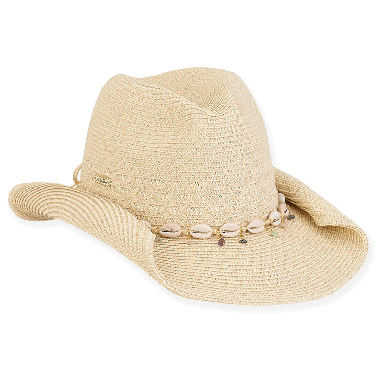 Natural, Paperbraid Western, Brim 3.5" | HH2940
