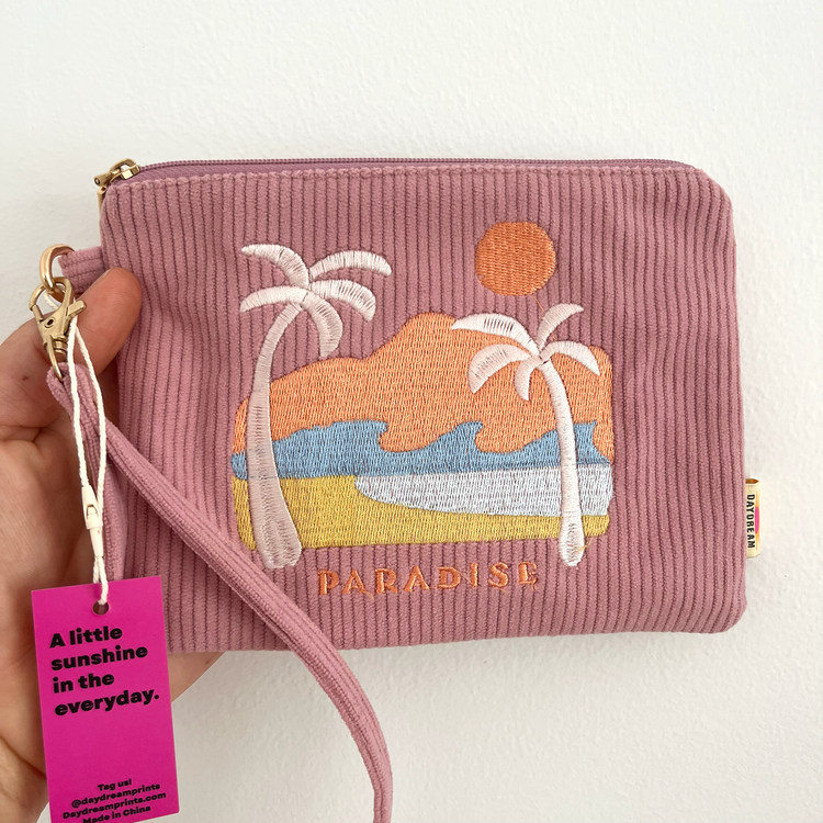 Coastal pouch | Zip pouch 7x5" | Summer accessory | Paradise