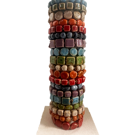 Solid Color Clay Bead Stretch Bracelets