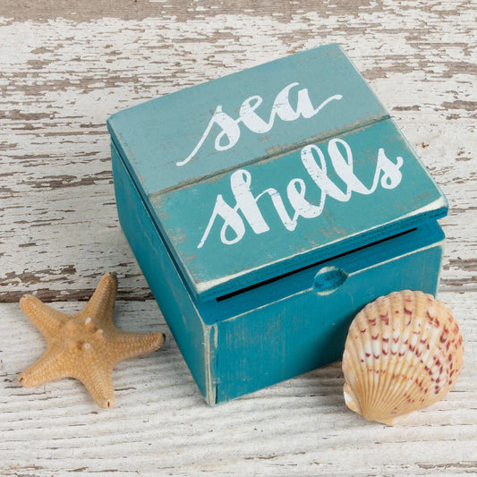 Sea Shells Slat Hinged Box