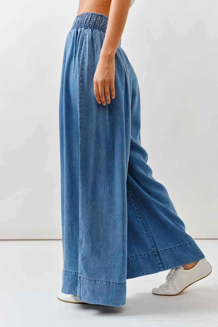 SMOCKING WAIST SUPER SOFT WIDE PANTS