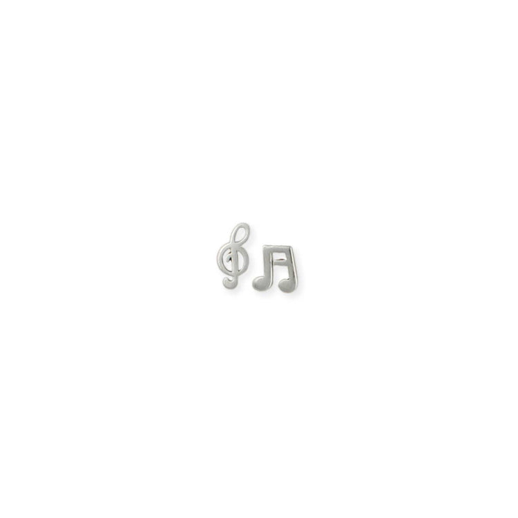 Music Notes Fine Art Silver Post Earrings