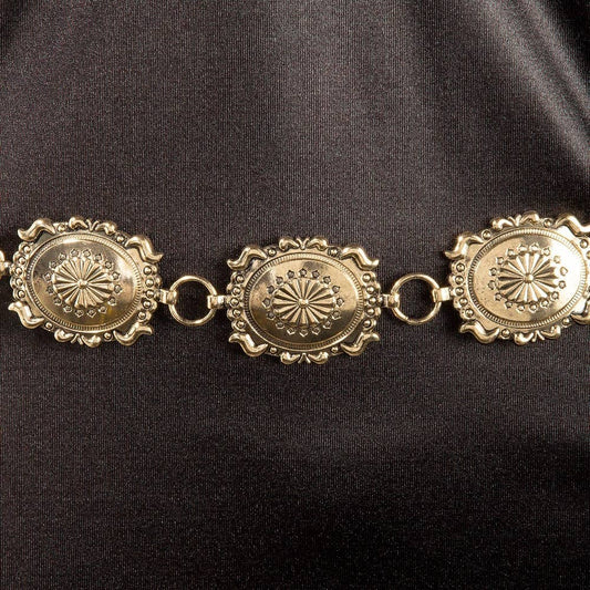 Intricate Western Concho Chain Belt
