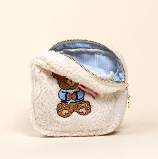 Teddy Pouch–Square Star Spangled Bear