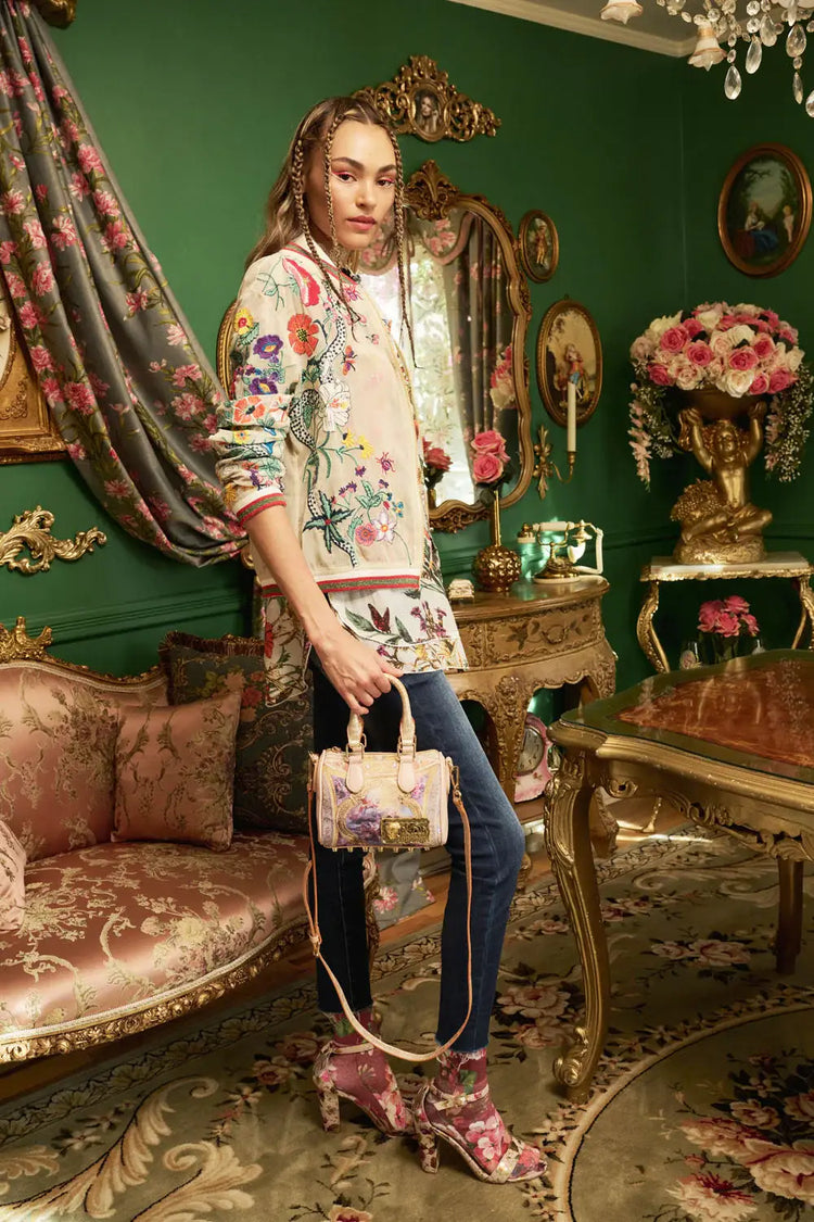 Bellezza Embroidered Bomber Jacket