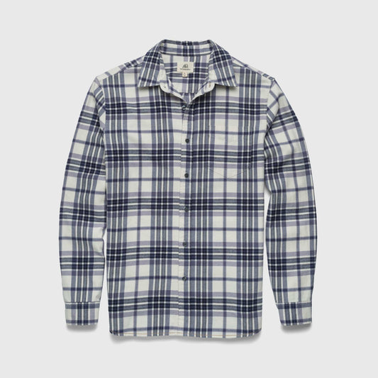 Brian Flannel Plaid Shirt - Jet Stream Combo