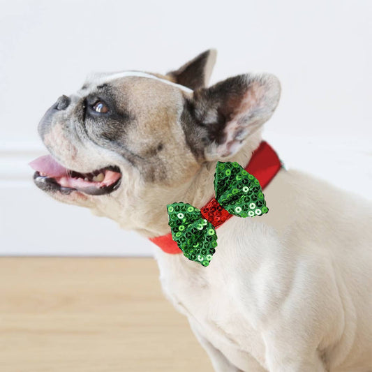 Christmas Dog Bow Tie | Dog Clothing Accessory |