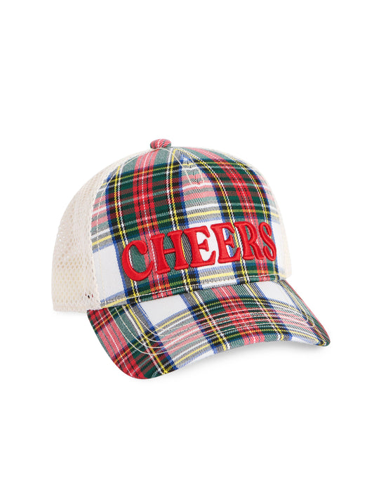 "CHEERS" TRUCKER HAT, RED