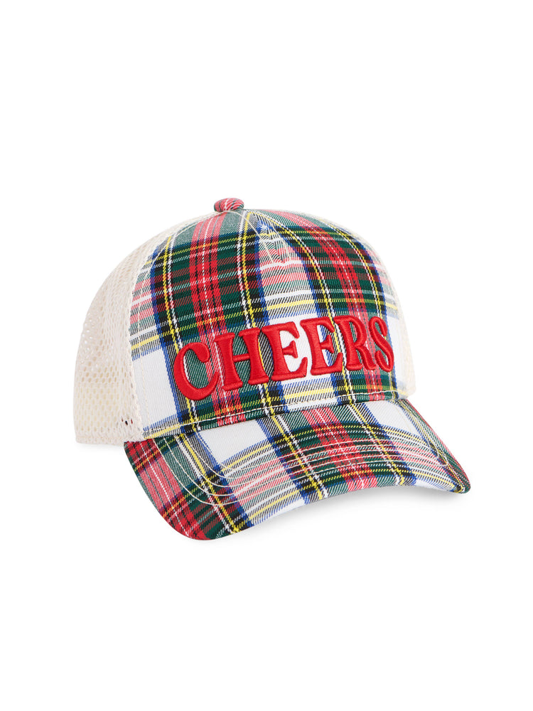 "CHEERS" TRUCKER HAT, RED