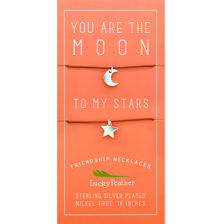 Friendship Necklace - Silver - MOON/STARS