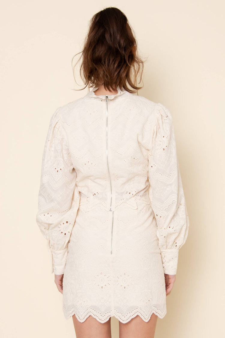 MOCK EMBROIDERED PATTERN BACK ZIP CROP TOP