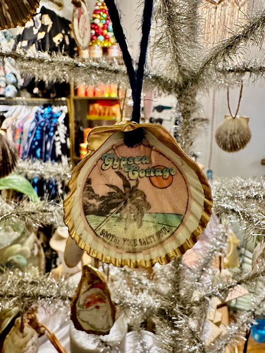 GypSea Cottage Shell Ornament