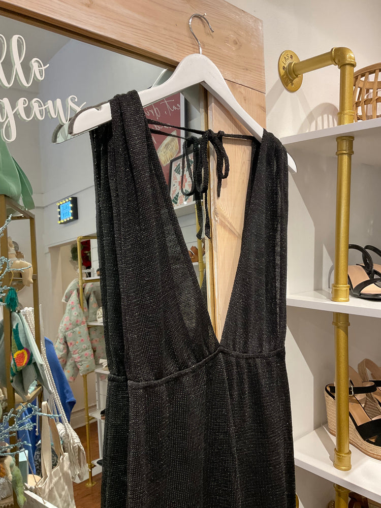 Maxi Plunge Hi Slit Dress