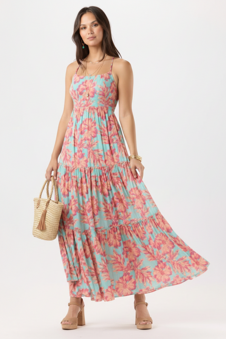 Kailani Maxi Dress - Seychelles Turquoise