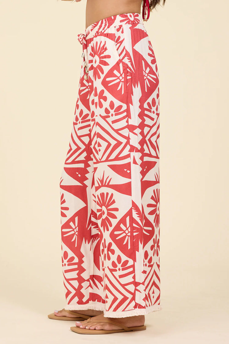 Tribal Oasis Printed Wide Leg Pants