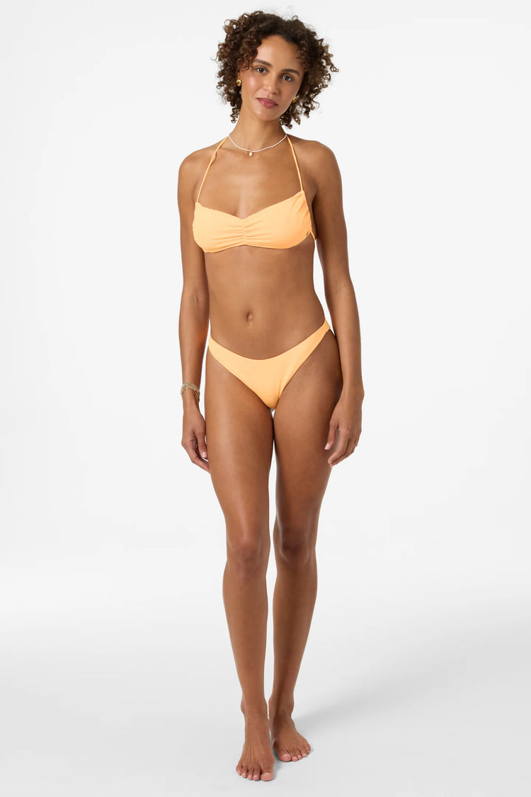 Saltwater Solids Tidal Bralette - Neon Apricot Nectar